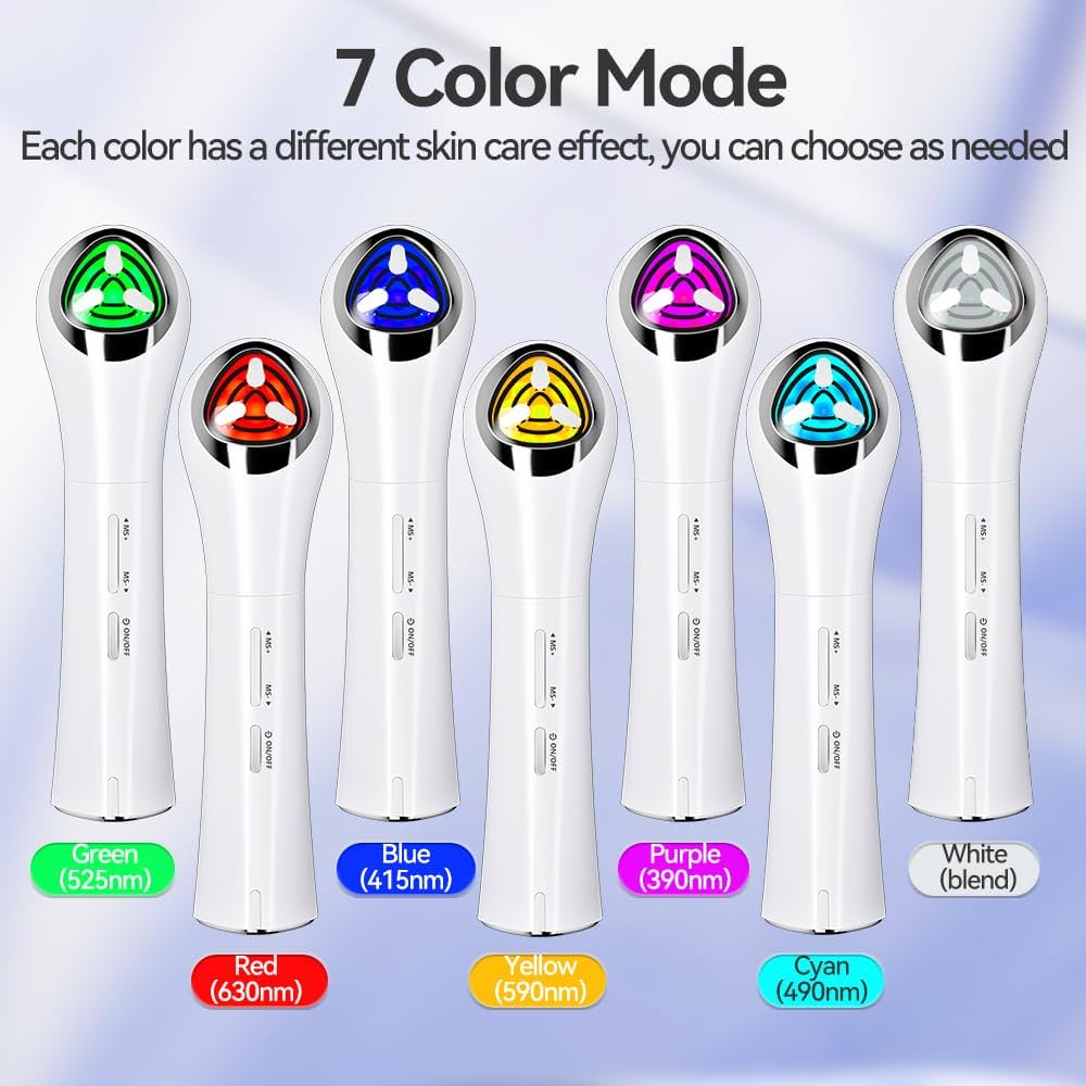 7 in 1 Skin Care Tools 美顔器 ホワイト Amazon.com: 7 in 1 Multifunctional Facial Massager, Red